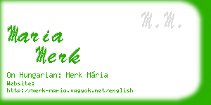maria merk business card